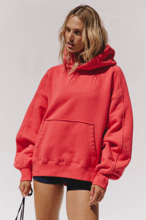 Red Oversized Hoodie for Women – Casual Streetwear Look